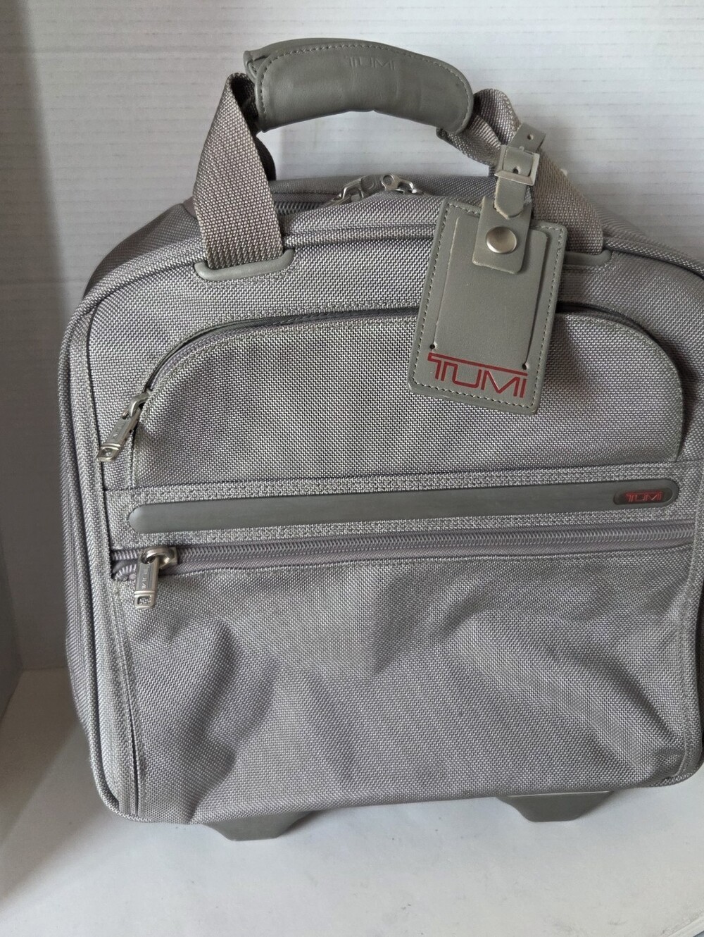 Tumi Taupe Ballistic Nylong 2 Wheel Rollong Briefcase